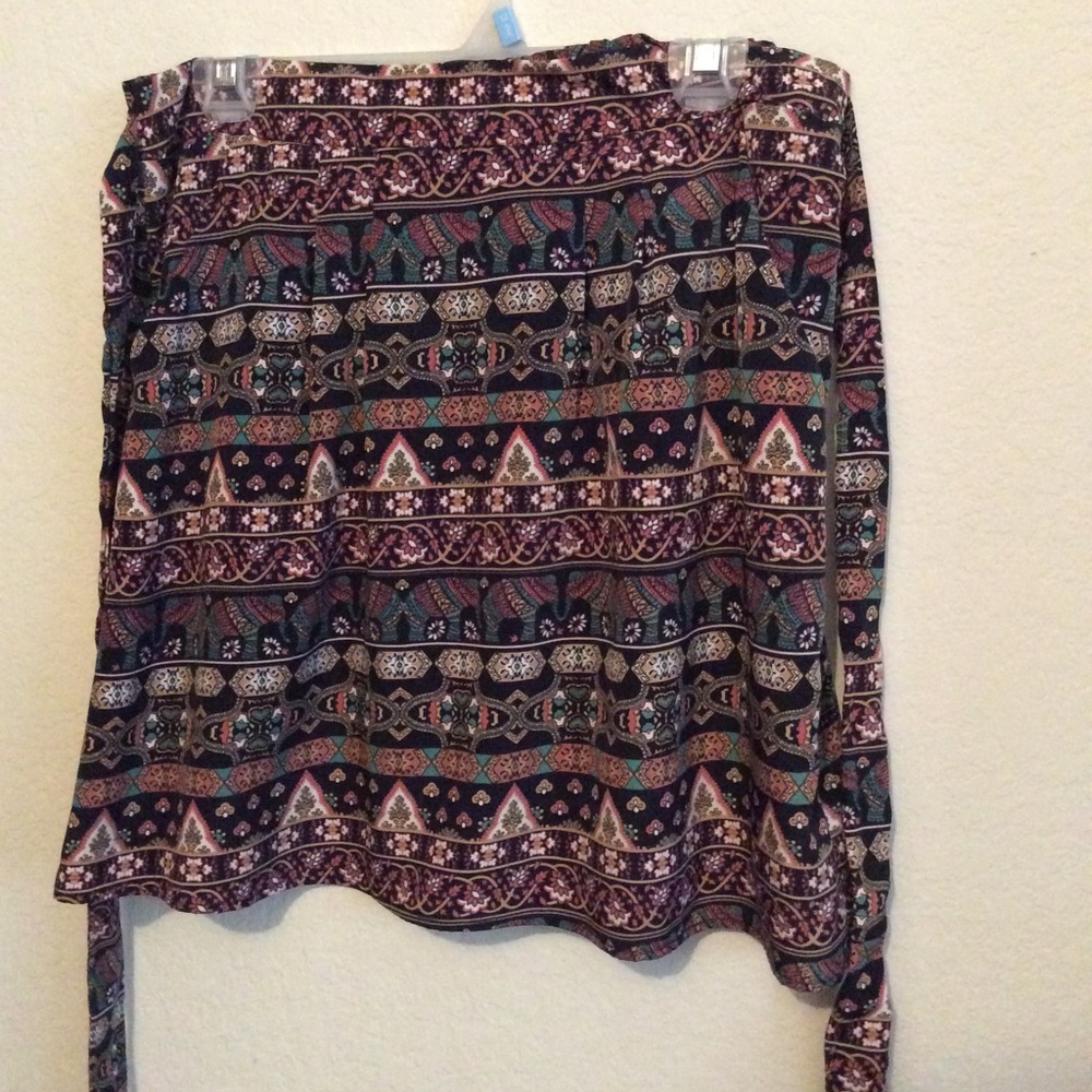Alya USA skirt, floral elastic waist back tie